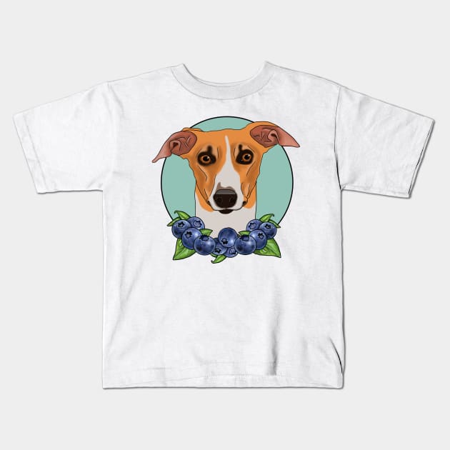 Koda the whippet Kids T-Shirt by Artbychb